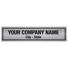 Personalized Vehicle Decals - Brushed Chrome Look