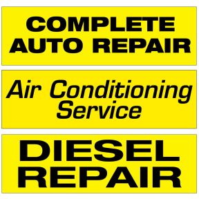 Vinyl Banners - Black on Yellow
