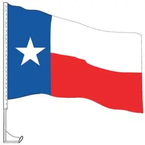 Car Flag with Window Clip - Texas