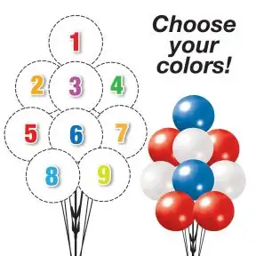 Pick Your Colors - Mega 9 Balloon Cluster
