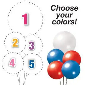 Pick Your Colors - JUMBO 5 Balloon Cluster