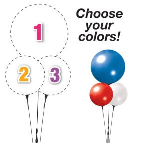 Pick Your Colors - JUMBO 3 Balloon Cluster