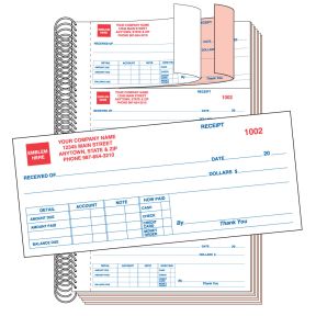 Cash Receipt Book - 2 Part with Personalization