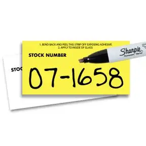 Blank Stock Number Decals