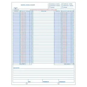 General Journal Voucher for ERA System - Source 09, 80, 90, 800