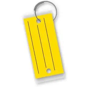Laminated Key Tag - Blank with Lines