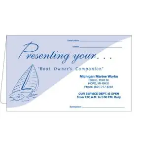 Boat Document Wallet - Blue Wave