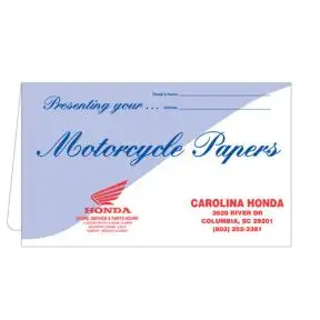 Motorcycle Document Wallet - Blue Wave