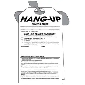 Hang-Up "As Is" Buyers Guide