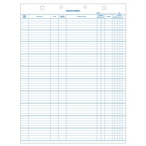 Route Sheets - Loose Sheets