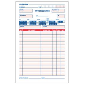 Parts Requisition Form - 1 Part