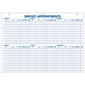 6-Day Service Appointment Pad