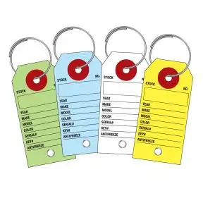 Cardboard Key Tags with Antifreeze Field