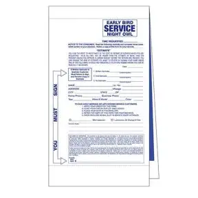 2 Part Early Bird Envelope