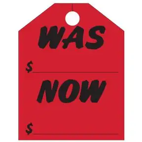 Mirror Hang Tag - "Was Now" True Red