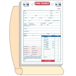 Tow Ticket Book without Personalization
