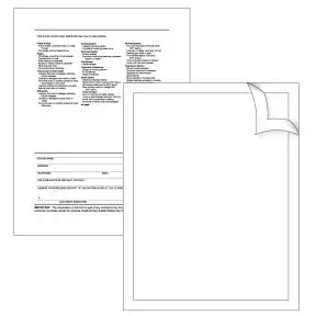 Outdoor Blank Front Buyers Guide Laser Form