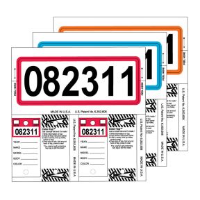 Color Top Stock Number Key Tag Sets