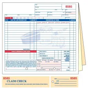 Compact Repair Order - 3 Part without Personalization
