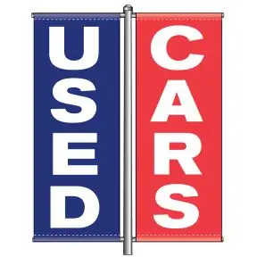 Vinyl Pole Banner Sets - Blue and Red