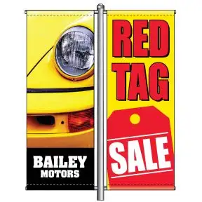 Personalized Vinyl Pole Banner Set