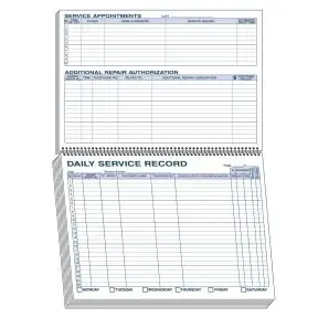Daily Service Record Book