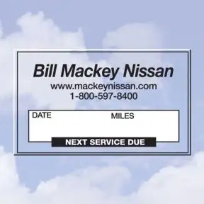 Personalized Oil Change Stickers - Style S - 1 Color