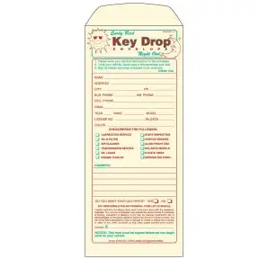 Mechanical Early Bird Key Drop Envelope