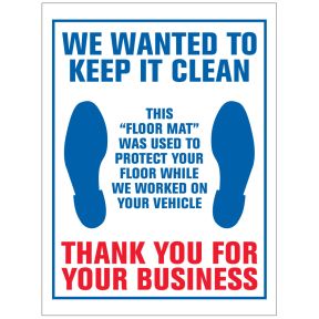 Economy Embossed Floor Mat - "Thank You"