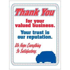 Economy Embossed Floor Mat - "Thank You"