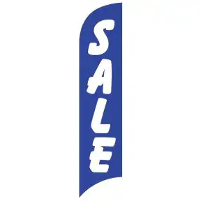 Sales Wave Flag - "Sale" White on Blue