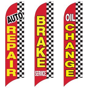Service Wave Flags - Checkered Edge