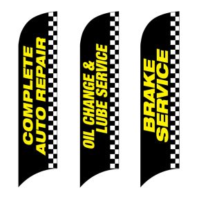 Service Wave Flags - Yellow and Black