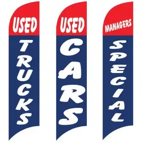 Sales Wave Flags - Red over Blue