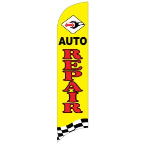 Service Wave Flag - "Auto Repair" Yellow