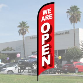 Wave Flag Kits - We are Open