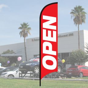 Wave Flag Kits - Open Red and White