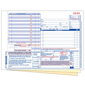 Florida Repair Order - 3 Part without Personalization