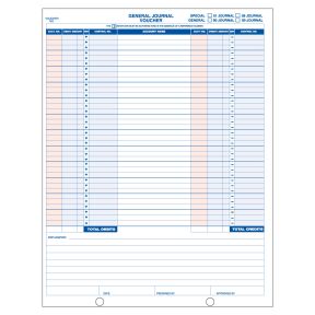 General Journal Voucher for ADP System - Vertical Format
