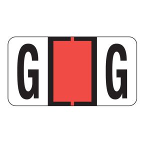 ServiceFile Labels on a Roll - Alpha Letter - G
