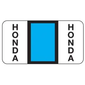 ServiceFile Franchise Labels on Sheets - Honda