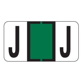 ServiceFile Labels on a Roll - Alpha Letter - J