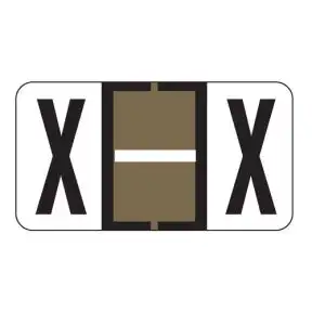 ServiceFile Labels on Sheets - Alpha Letter - X