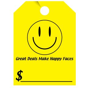 Mirror Hang Tag - Happy Face 