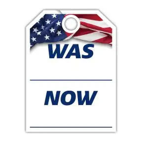 Patriotic Mirror Hang Tag - "Was Now"