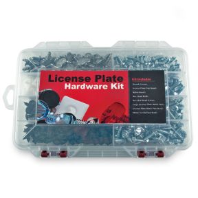 License Plate Hardware in a Storage Box