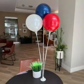 Reusable 3 Balloon Tabletop Display Kit - Adhesive Base
