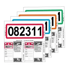 Color Top Stock Number Key Tag Sets