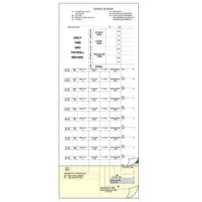 Technician's Time and Payroll Ticket - 10 Flags - 4 Part