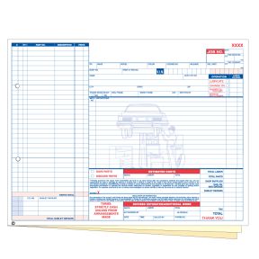 Service Repair Order - 3 Part without Personalization